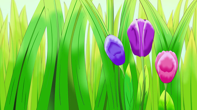scribbles2026-03_ThreeTulips_withBlur