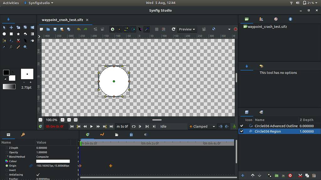 synfig studio crashes when i try to create text